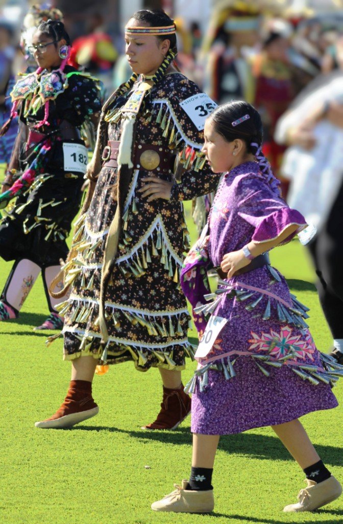 Snow Mountain Paiute Pow Wow Grand Entry - practitioners of the Jingle Dress Dance.
