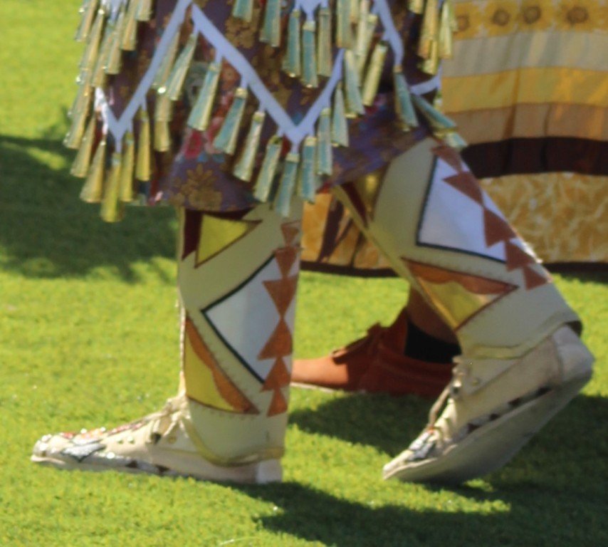 Snow Mountain Paiute Pow Wow Grand Entry - A detail of the beautiful moccasins worn by participants.