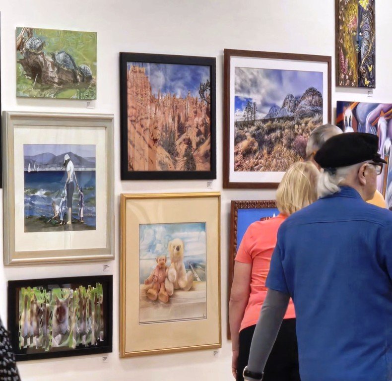 Seen on display here were some of the watercolors and photographs that made the evening so rich and rewarding.