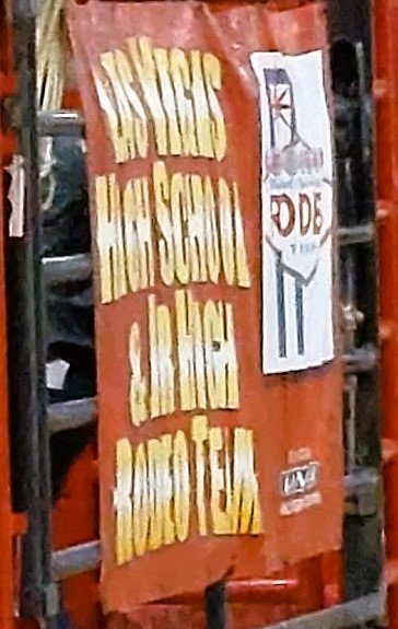 Las Vegas Senior & Junior High School Team Rodeo Banner hosting the NSHSRA rodeo at at Priefert Pavilion Rodeo.