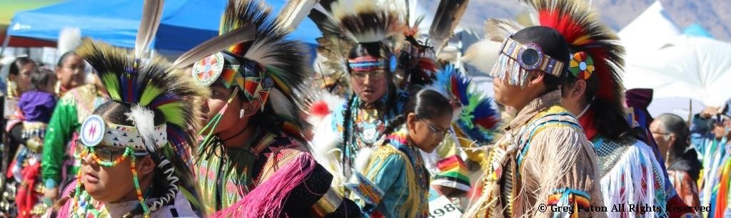 Group shot in the Grand Entry as seen in powwows: Lakota; Mohave; Mojave; Mohawk; Mohegan; Muscogee; Muscogee Nation; Nakota; Navajo; and Navajo Nation.